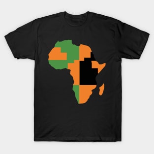 Africa Map, Kente Pattern T-Shirt